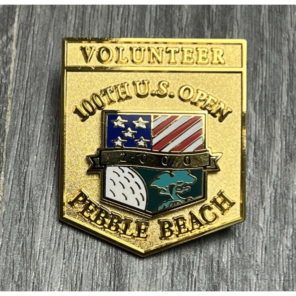 2000 Pebble Beach 100th U.S. Open Volunteer Lapel Hat Pin Collectible